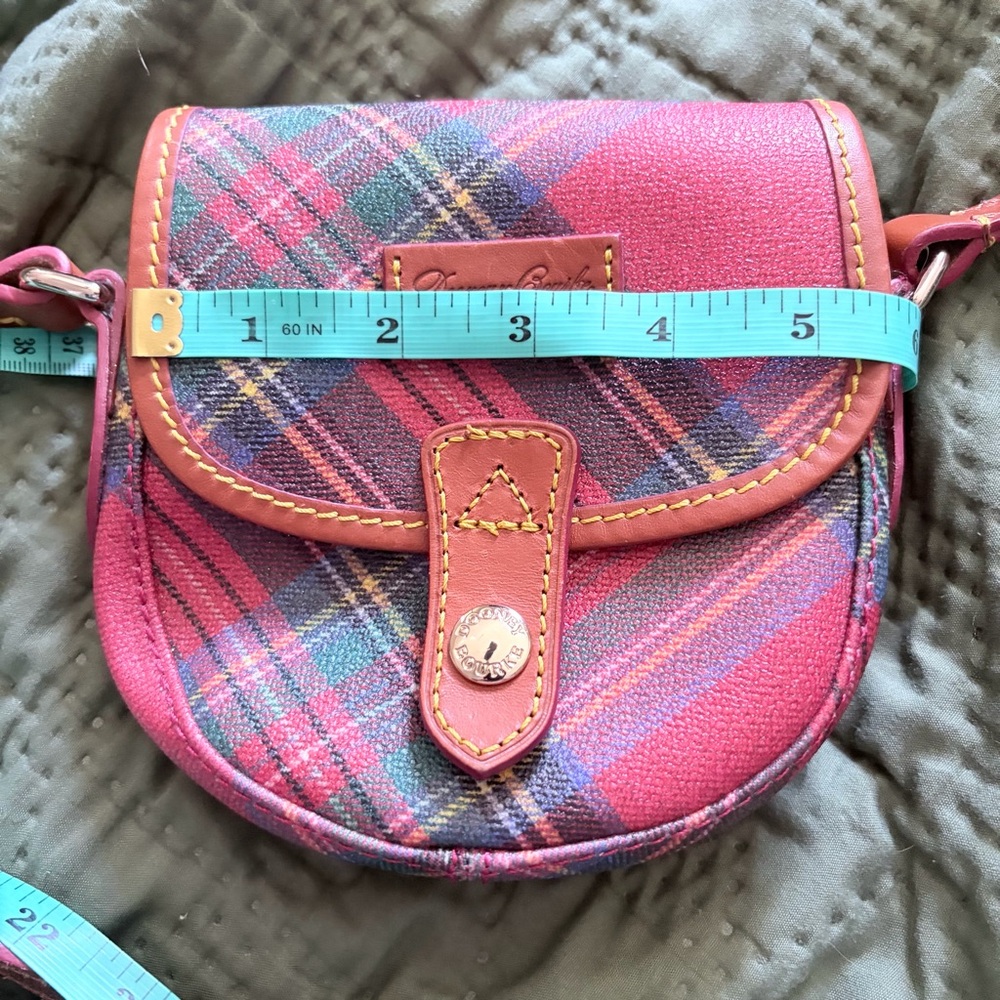 Dooney & Bourke Tartan Plaid Mini Crossbody Bag - Royal Stewart Red - Picture 9 of 10